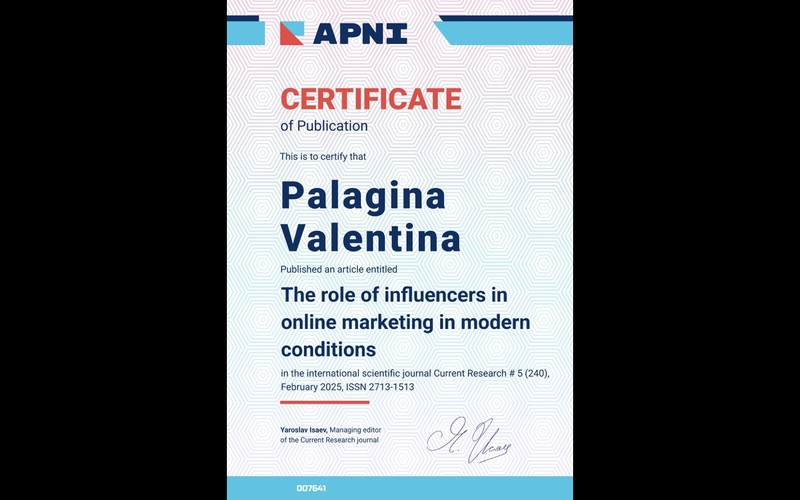 Certificate of Publication